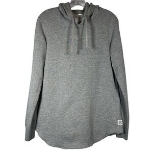 REIGNING CHAMP Sz S Mens Scalloped Hoodie Sweatshirt Heathered Gray Terry Canada